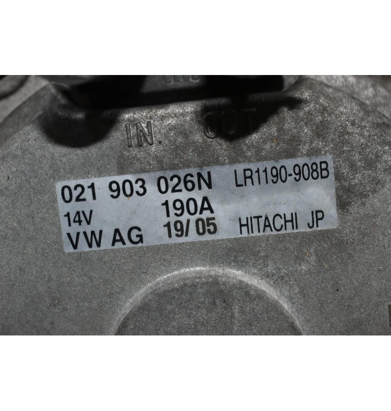 Δυναμό Volkswagen Touareg 3.2 V6 BMX 2002-2006 021903026N 190A (Μικρό Σπάσιμο Στο Φις)