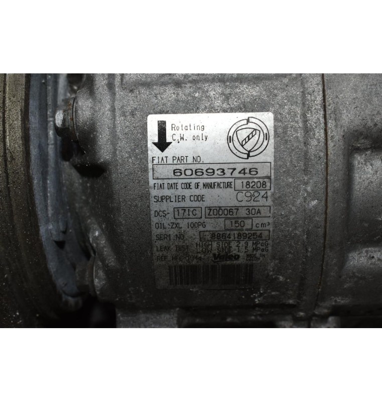 Κομπρεσέρ Aircondition - A/C Alfa Romeo 159 Brera 2.2 JTS 939A5000 2006-2011 60693746