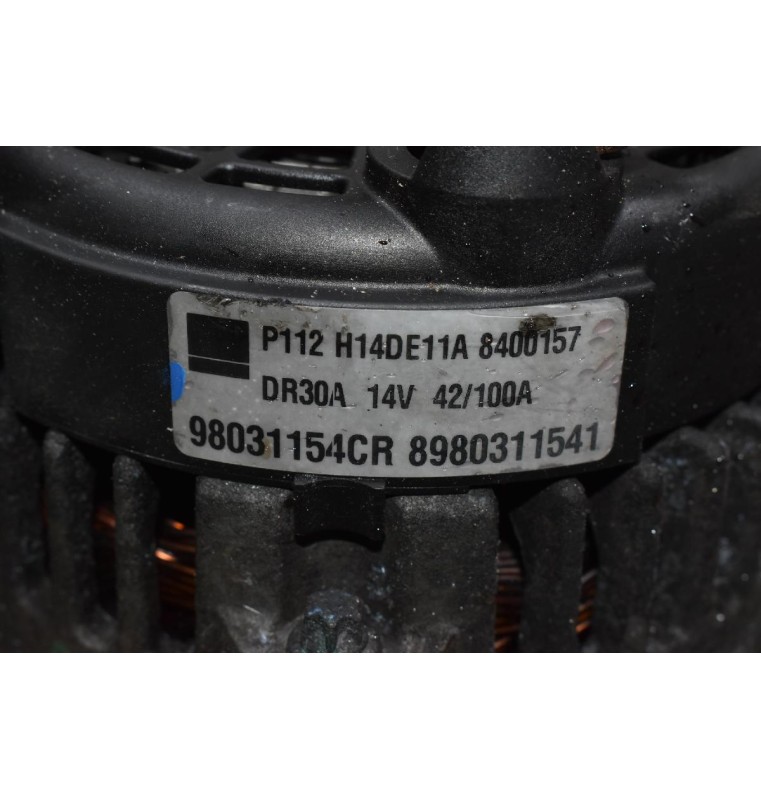 Δυναμό Opel Astra 1.7 CDTI A17DTR 2010-2015 98031154CR 8980311541 100A