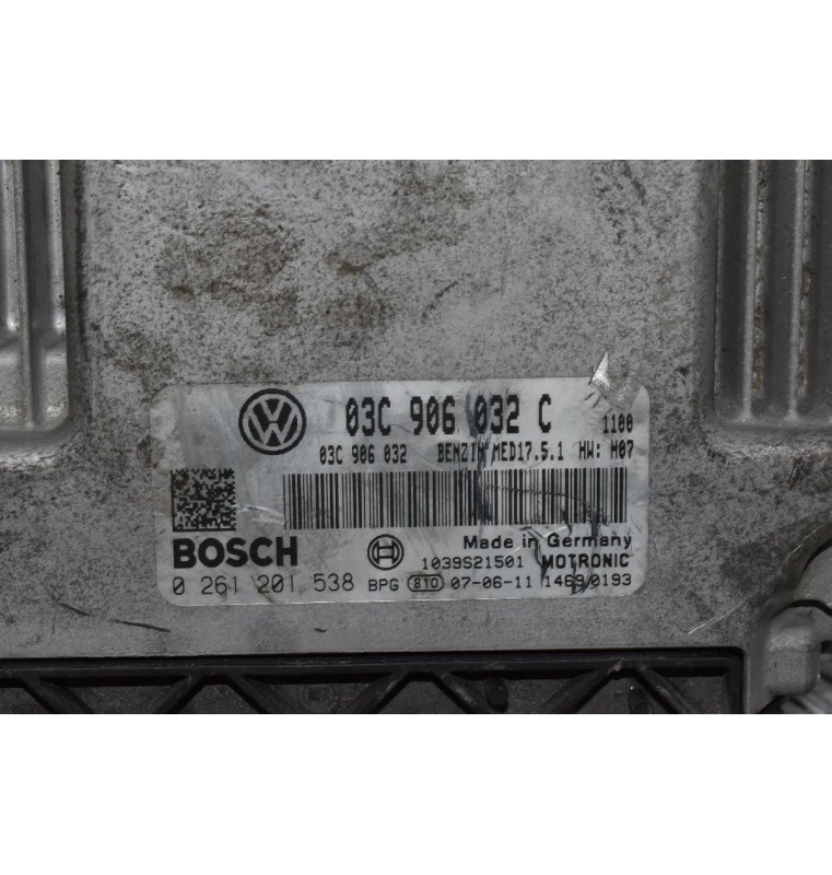 Εγκέφαλος Κινητήρα Volkswagen BMY 1.4TSI 2006-2012 BOSCH 03C906032C 0261201538 MED17.5.1