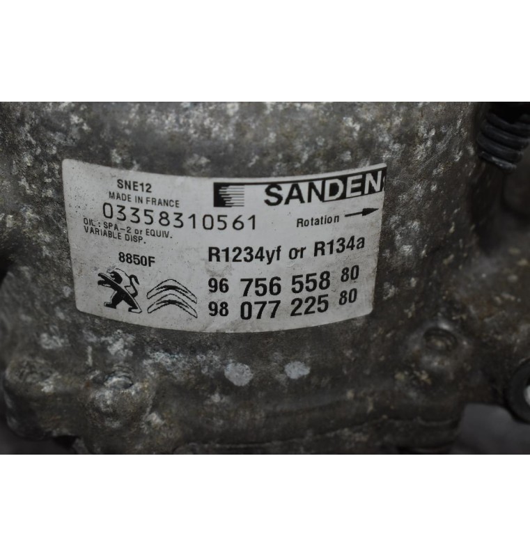 Κομπρεσέρ Aircondition - A/C Citroen C4 - Peugeot 207 308 3008 5008 1.6 10FKAU 2009-2019 9675655880 9807722580