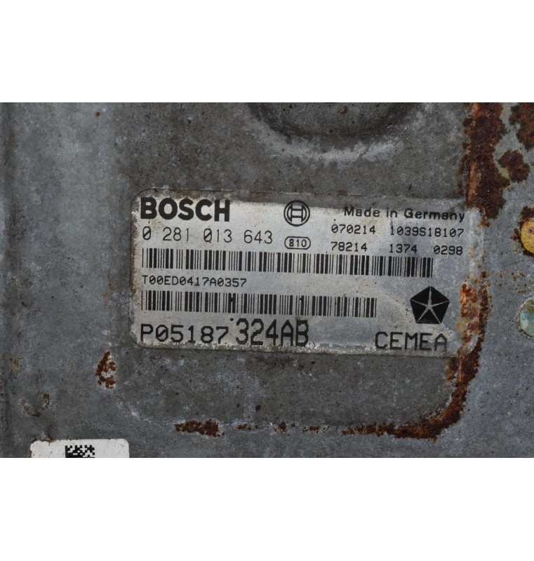 Εγκέφαλος Jeep Grand Cherokee 3.0 Diesel 2005-2008 BOSCH P05187324AB 0281013643