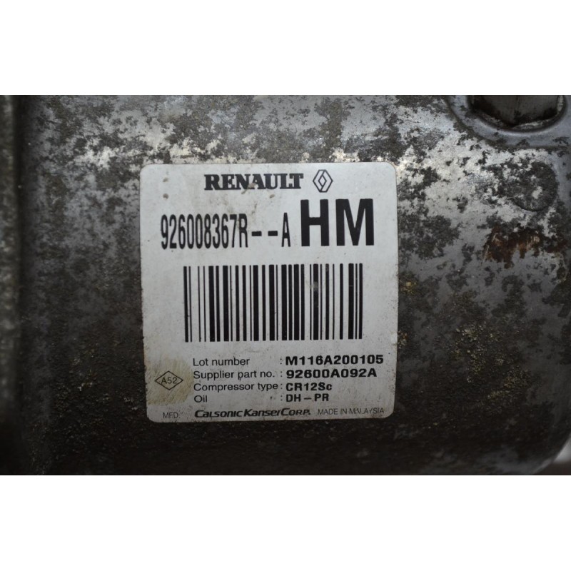 Κομπρεσέρ Aircondition A/C Renault - Dacia - Nissan 1.2cc H5F 2012-2018 926008367R (Γνήσιο)