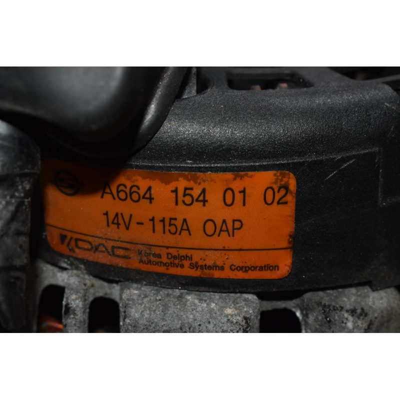 Δυναμό SsangYong Actyon / Kyron 2.0 XDI 664951 2000-2010 A6641540102 115Α