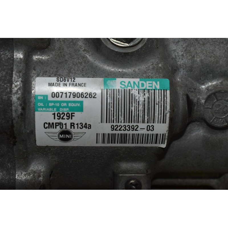 Κομπρεσέρ Aircondition - A/C Mini Cooper 2010-2013 R56 N16B16A3 9223392-03