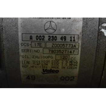 Κομπρεσέρ Aircondition - A/C Mercedes-Benz C Class W204 271950 2004-2012 VALEO A0022304911