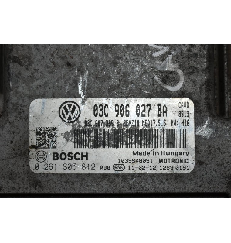 Εγκέφαλος Κινητήρα Volkswagen Scirocco 1.4 TSI 2008-2015 BOSCH 03C906027BA 03C907309B 0261S05812 17.5.5
