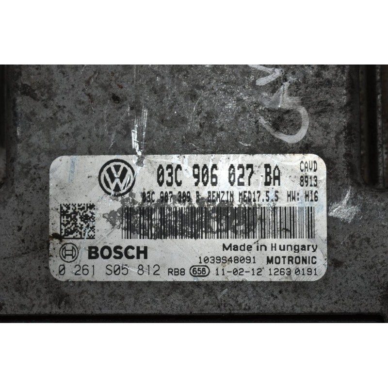 Εγκέφαλος Κινητήρα Volkswagen Scirocco 1.4 TSI 2008-2015 BOSCH 03C906027BA 03C907309B 0261S05812 17.5.5