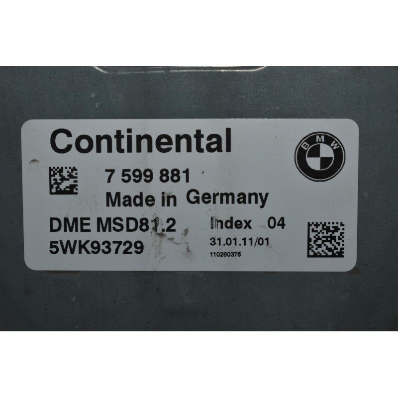 Εγκέφαλος Bmw 320 E90 143ps N43B20A 2005-2010 7599881 DME 5WK93729 MSD81.2