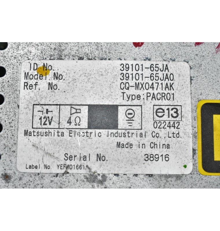 Ράδιο-CD  Suzuki Grand Vitara 2006-2015 39101-65JA0