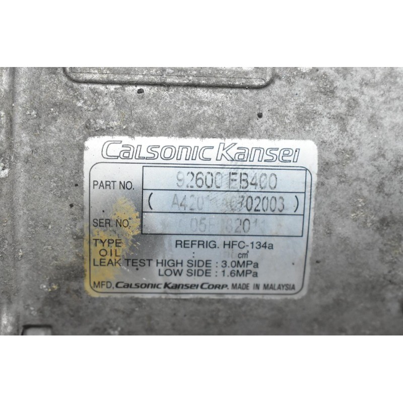 Κομπρεσέρ Aircondition Nissan Navara D40 YD25 2005-2012 CALSONIC 92600-EB400 (Euro 3)