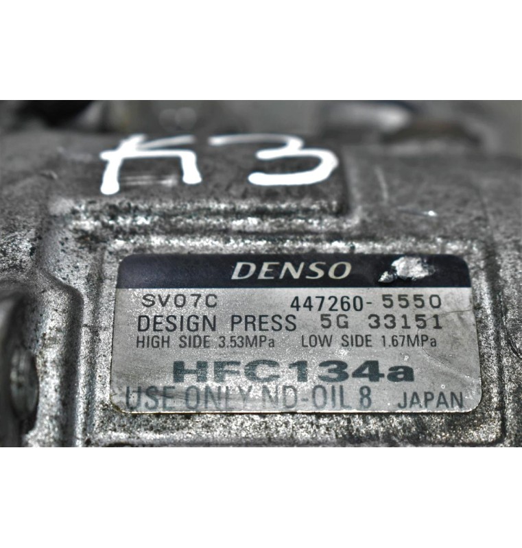 Κομπρεσέρ Aircondition - A/C Toyota Yaris 1KR 2005-2010 DENSO 447260-5550