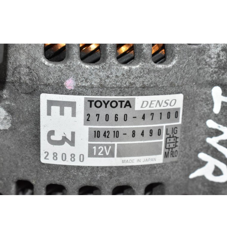 Δυναμό Toyota Yaris 1.3 1NR 2010-2015 DENSO 27060-47100 104210-8490 12V