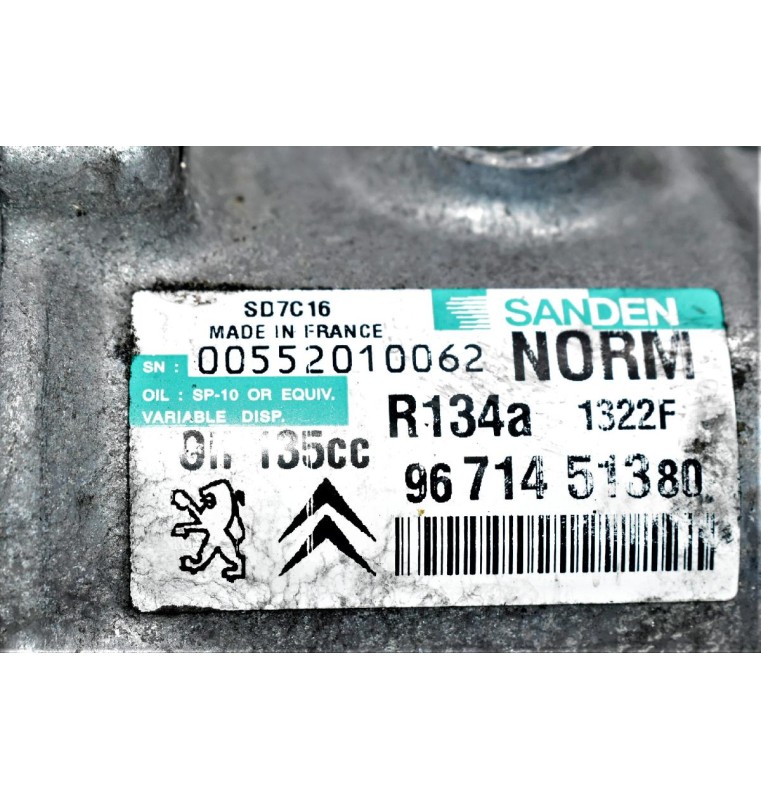 Κομπρεσέρ Aircondition - A/C Peugeot 3008-5008-308 2.0 RH02 2010-2013 SANDEN 9671451380 1322F