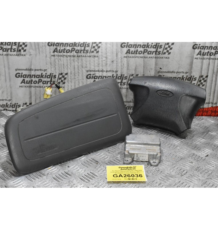 Σετ Αερόσακων Ford Ranger 1998-2005 (Εγκέφαλος UH8157K30) (Αερ/κος Οδηγού + Συνοδηγού ) (Χωρίς Καπάκι Του Συνοδηγού)