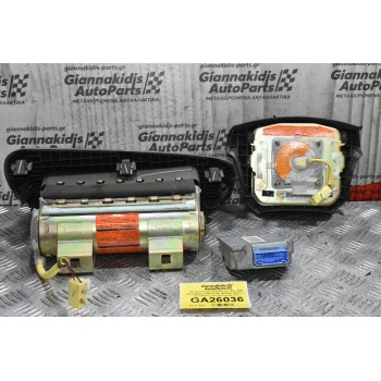 Σετ Αερόσακων Ford Ranger 1998-2005 (Εγκέφαλος UH8157K30) (Αερ/κος Οδηγού + Συνοδηγού ) (Χωρίς Καπάκι Του Συνοδηγού)