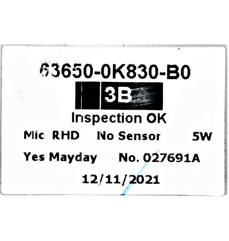 Πλαφονιέρα Toyota Hilux 2021-2023 63650-0K830-B0