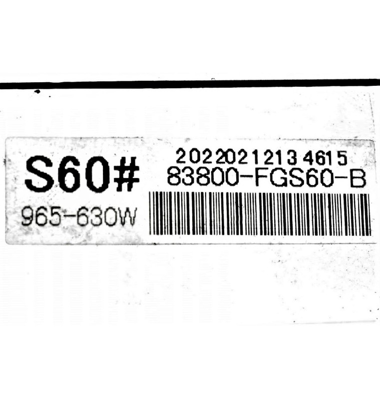 Καντράν - Κοντέρ Toyota Hilux 2.5 2015-2022  83800-FGS60-B  965-630W (Χιλιόμετρα)