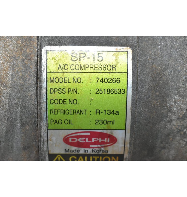 Κομπρεσέρ Aircondition - A/C Isuzu D-Max 3.0 4JJ1 2007-2012 740266 25186533