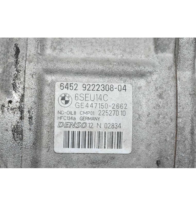 Κομπρεσέρ Aircondition - A/C Bmw 1 118i 116i N13B16A 2012-2018 DENSO 9222308-04 GE447150-2662