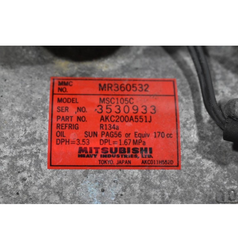 Κομπρεσέρ Aircondition Mitsubishi L200 4D56 K74 1997-2005 MR360532