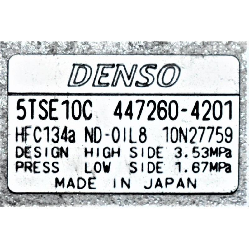 Κομπρεσέρ Aircondition Toyota Auris / Yaris 1NR 1.3 2008-2015 DENSO 447260-4201 5TSE10C