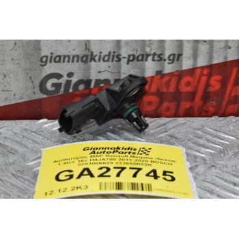 Αισθητήρας MAP Renault Megane /Scenic 1.4tce 16v H4JA700 2013-2020 BOSCH 0281006029 223650002R