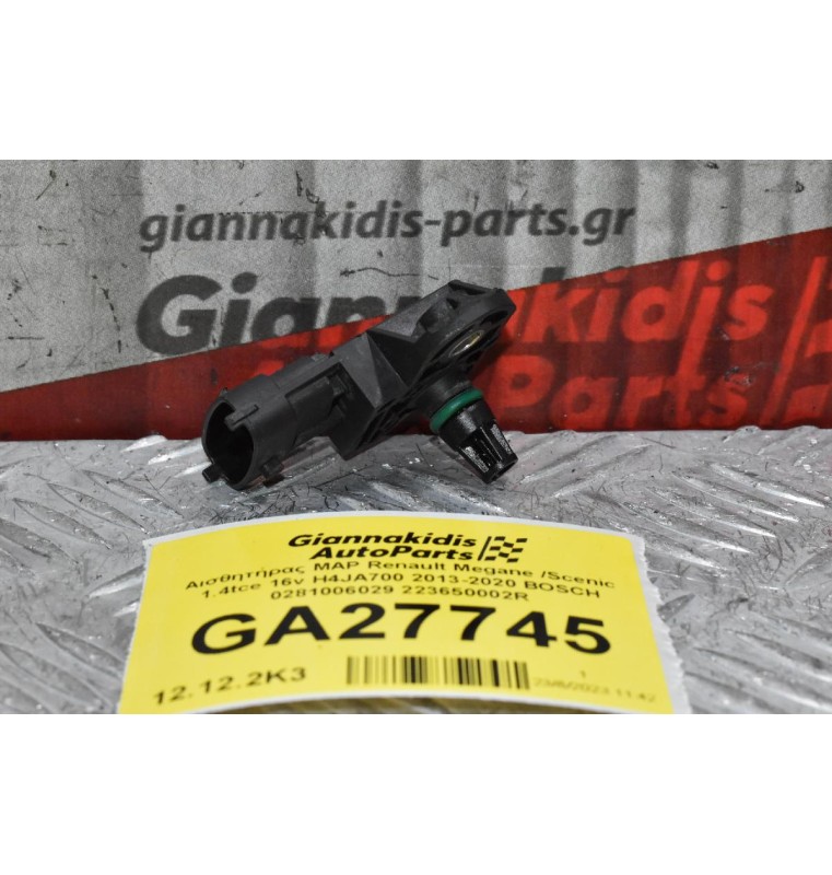 Αισθητήρας MAP Renault Megane /Scenic 1.4tce 16v H4JA700 2013-2020 BOSCH 0281006029 223650002R