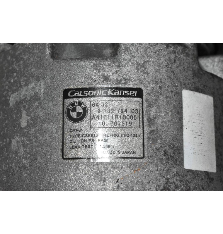 Κομπρεσέρ Aircondition - A/C Bmw 1.6 116i 316i 122PS N43B16AA 2007-2011 CALSONIC 9182794-03 A41011B10005
