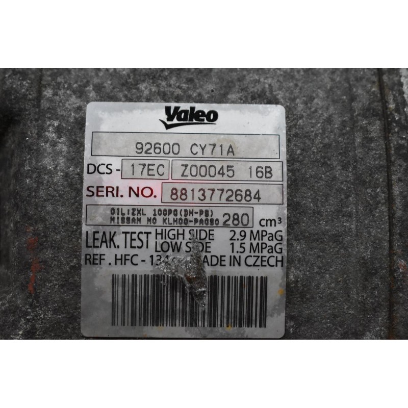 Κομπρεσέρ Aircondition - A/C Nissan Qashqai 2.0 MR20 2007-2012 92600-CY71A