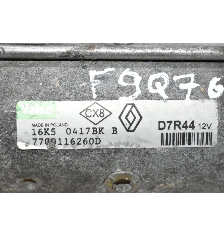 Μίζα Renault Trafic / Opel Vivaro / Nissan Primastar 1.9cc F9Q U760 2002-2006 D7R44 7700116260D