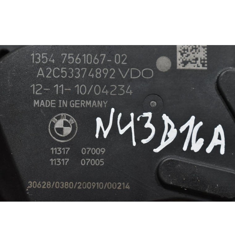 Πεταλούδα Γκαζιού Bmw 3 E87 E90 N43B16 2005-2010 A2C53374892 7561067-02