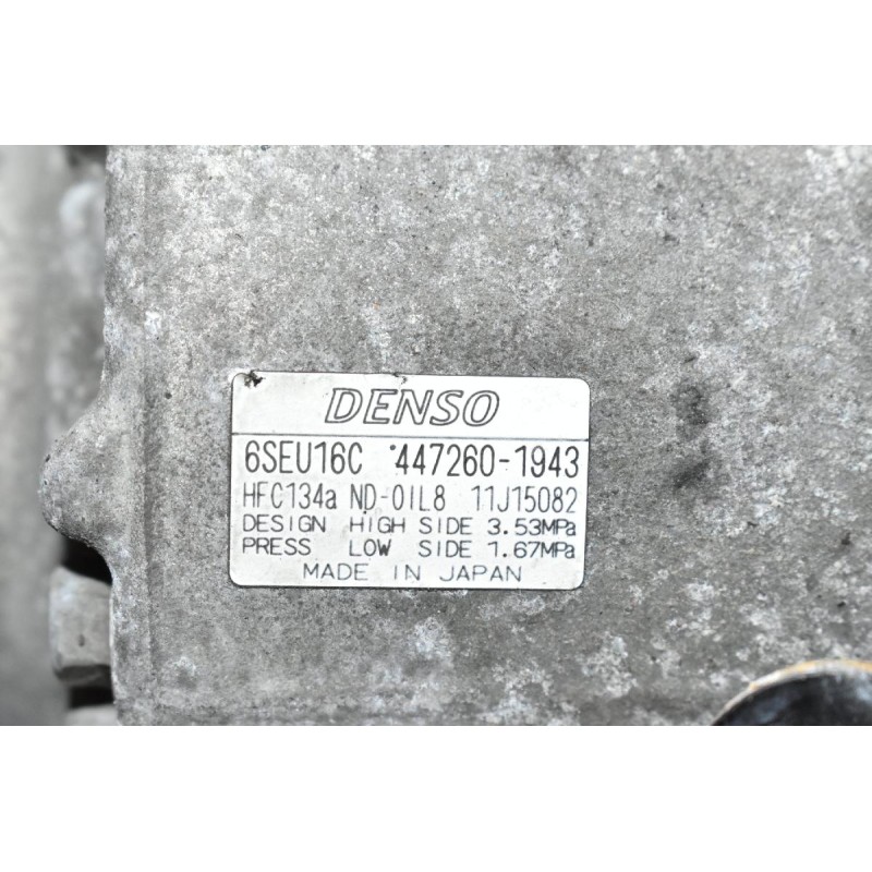 Κομπρεσέρ Aircondition - A/C Κλιματισμός Toyota Corolla 3ZR 2010-2018 DENSO 447260-1943