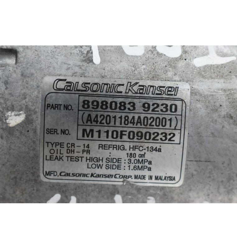 Κομπρεσέρ Aircondition Isuzu D-Max 4JJ1 2002-2012 CALSONIC 8980839230