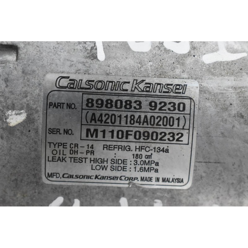 Κομπρεσέρ Aircondition Isuzu D-Max 4JJ1 2002-2012 CALSONIC 8980839230