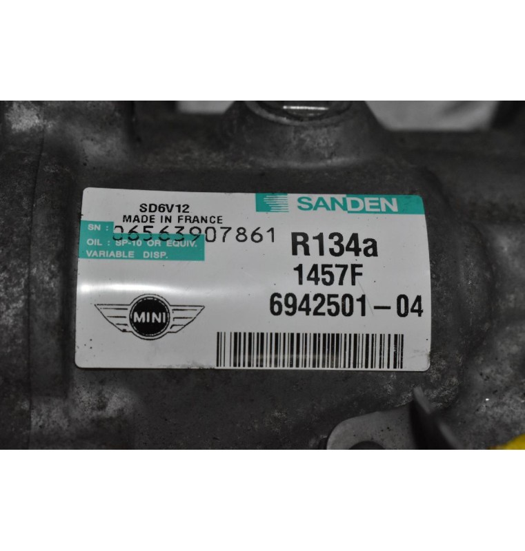 Κομπρεσέρ Aircondition - A/C  Mini Cooper R56 N12B16AA 2006-2014 SANDEN 6942501-04