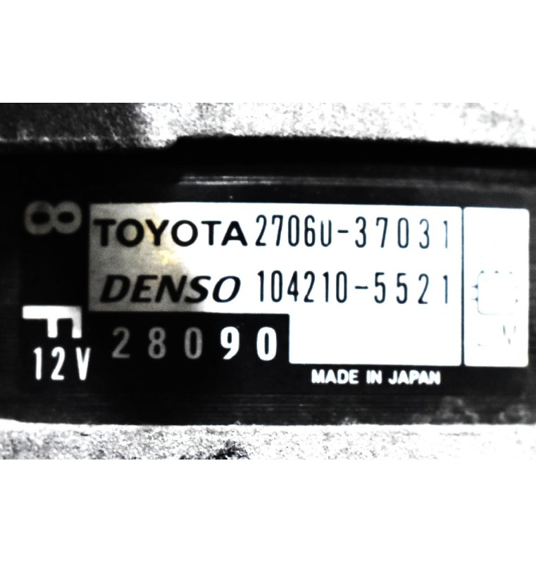 Δυναμό Toyota RAV4 2.0 3ZR 2009-2015 27060-37031 104210-5521
