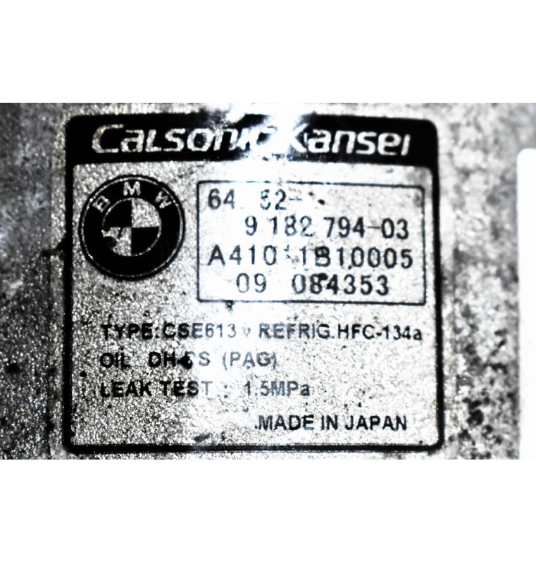 Κομπρεσέρ Aircondition - A/C Bmw 1.6 116i 316i 122PS N43B16AA 2007-2011 CALSONIC 9182794-03 A41011B10005