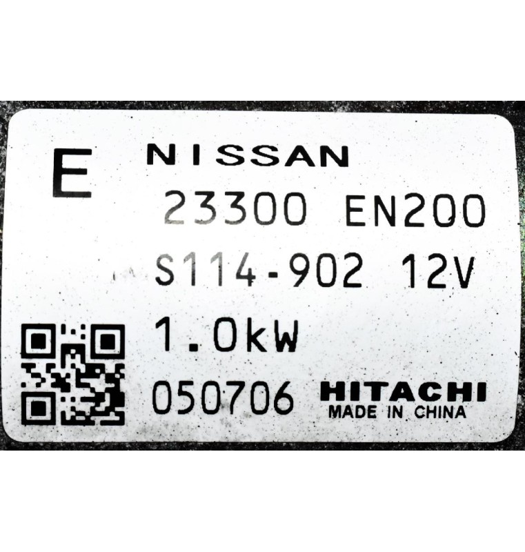 Μίζα Nissan Qashqai 2.0 MR20 2006-2015 23300-EN200 HITACHI 12V