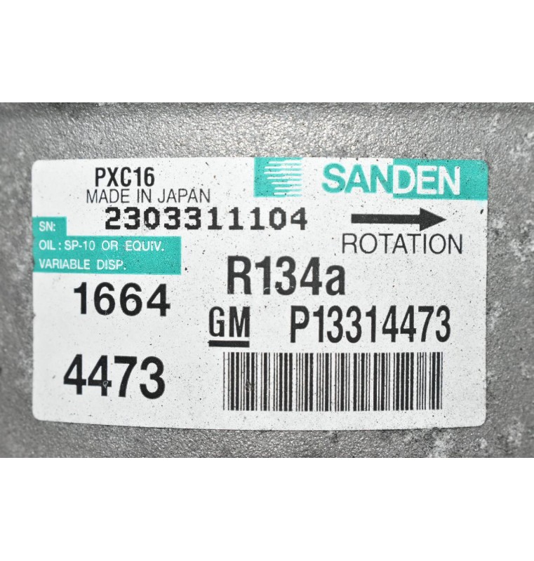 Κομπρεσέρ Aircondition - A/C Opel Insignia 2.0 A20DTH 13314473 SANDEN 2008-2015