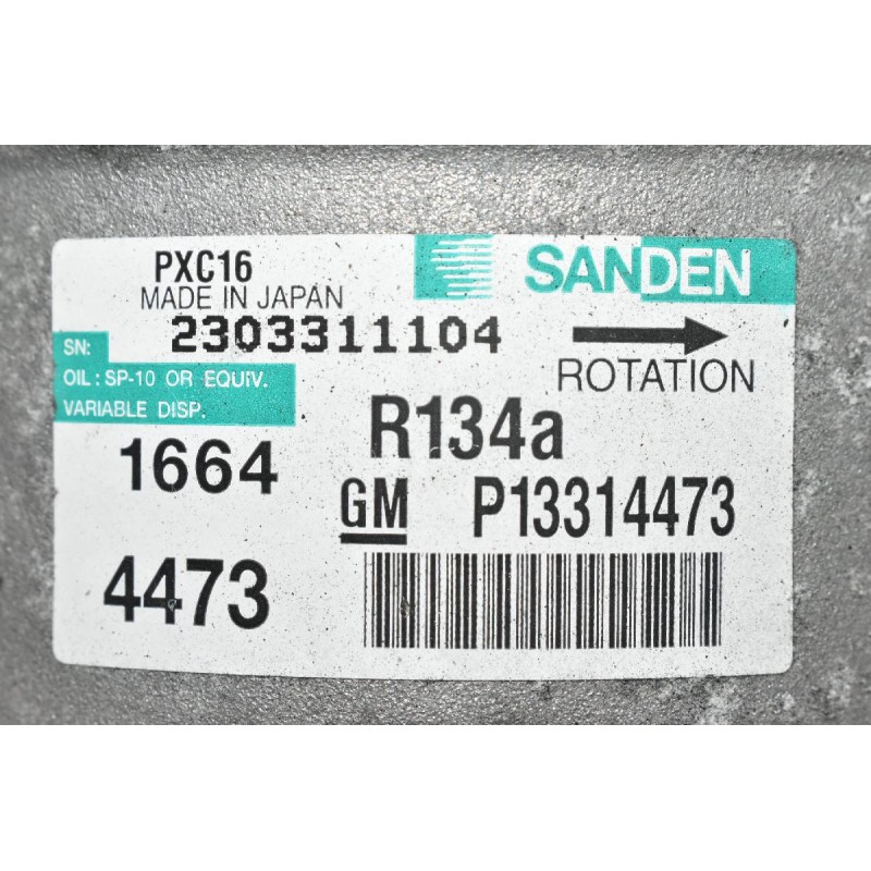 Κομπρεσέρ Aircondition - A/C Opel Insignia 2.0 A20DTH 13314473 SANDEN 2008-2015