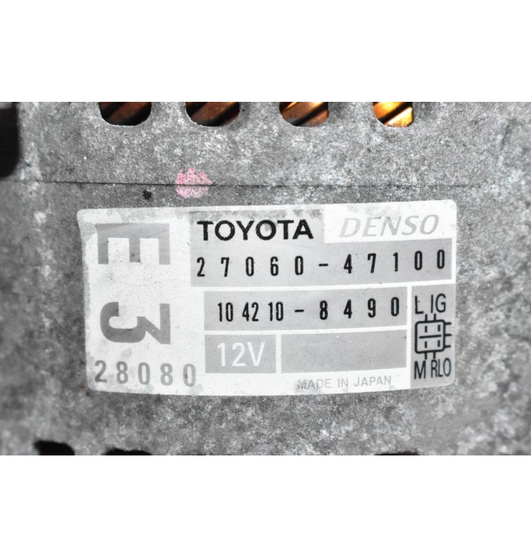 Δυναμό Toyota Yaris 1.3 1NR 2010-2015 DENSO 27060-47100 104210-8490 12V
