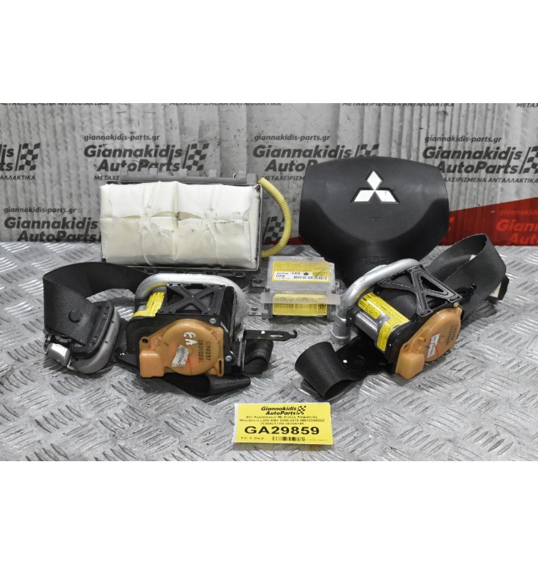 Σετ Αερόσακων Με Ζώνες Ασφαλείας Mitsubishi L200 KB4 2006-2015 MN123965ZZ 7030A217XB 8635A149