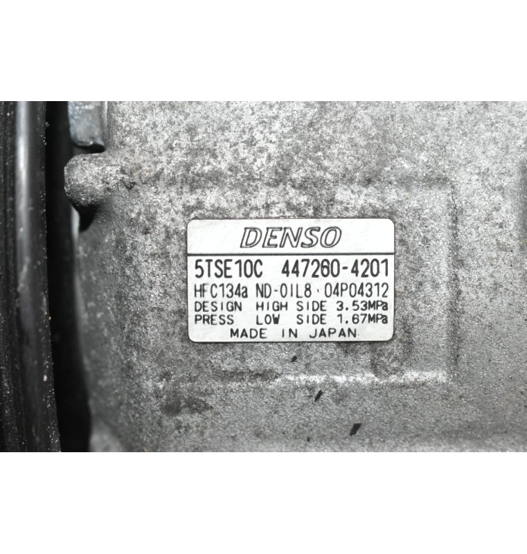 Κομπρεσέρ Aircondition Toyota Auris / Yaris 1NR 1.3 2008-2015 DENSO 447260-4201 5TSE10C (Μικρό Σπάσιμο Στην Τροχαλία)