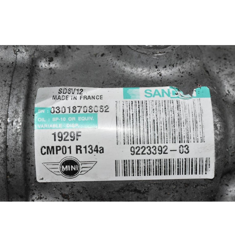 Κομπρεσέρ Aircondition - A/C Mini Cooper 2010-2013 R56 N16B16A3 9223392-03