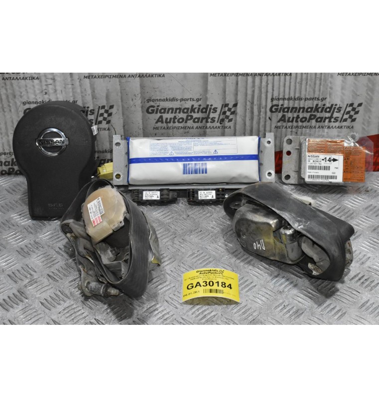 Σετ Αερόσακων Κομπλέ Nissan Navara D40 2005-2015 (Με Αισθητήρες Κρούσεως)(Λείπει το Καπάκι του Συνοδηγού)