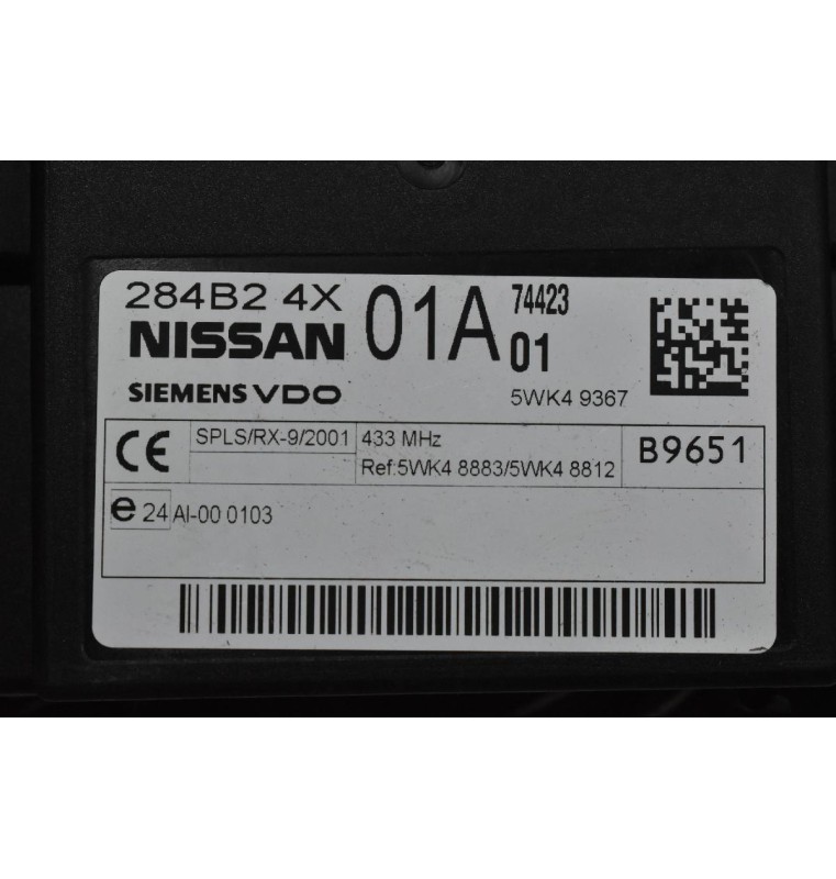 Πλακέτα Ανεσης Nissan Navara D40 2005-2010 Siemens 284B2-4X01A 5WK49367
