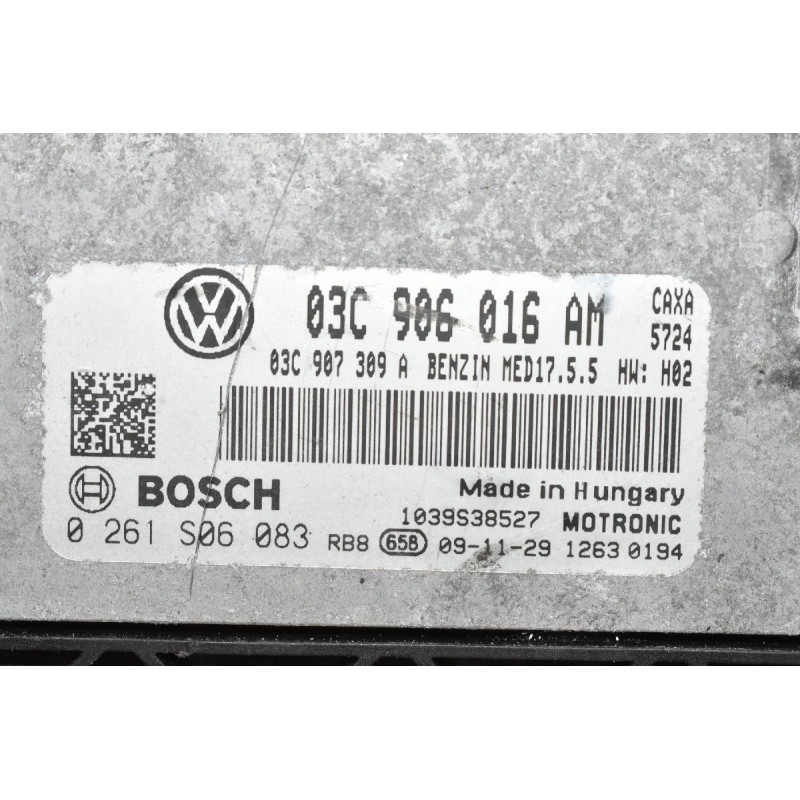 Εγκέφαλος Κινητήρα Volkswagen Golf 1.4 CAX TSI 2005-2013 BOSCH 03C906016AM 0261S06083 MED17.5.5