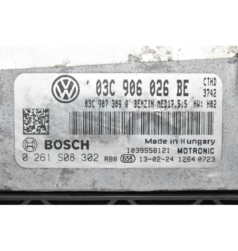 Εγκέφαλος Volkswagen Scirocco / Golf VII 1.4 TSI CZC 125ps 2013-2021 BOSCH 03C906026BE 0261S08302 MED17.5.5