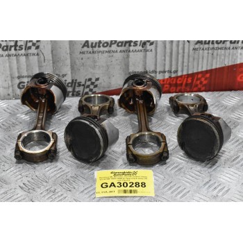 Πιστόνια Με Μπιέλες Suzuki Grand Vitara 1.6 G16B 1999-2005 (4 Τμχ) (74,5 mm) (19 mm Πίρος)